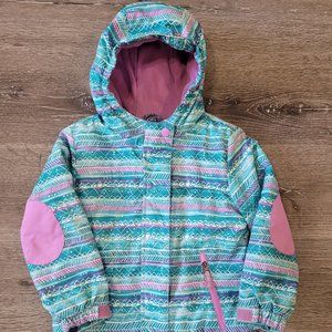 Cat & Jack Girls Teal Star Winter Jacket Size 4T